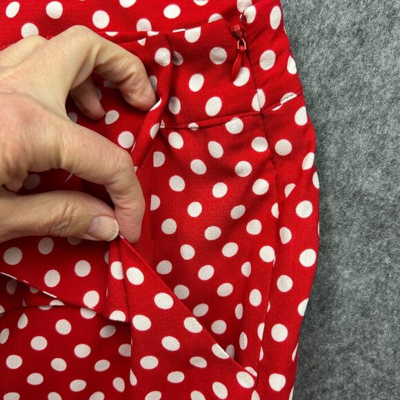 Disney Lauren Conrad Minnie Mouse Bow Shorts Women's Size XL Red Polka Dot - Picture 7 of 12
